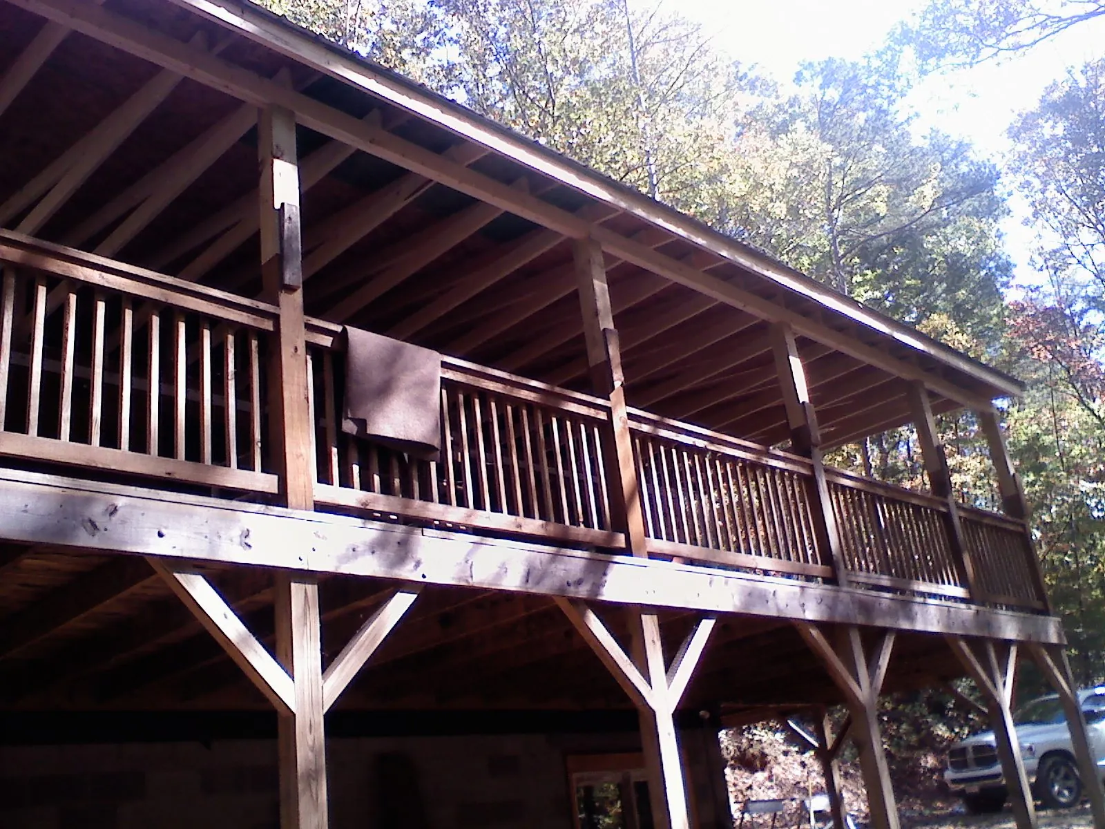 Timber framing under a new elevated porch and deck — Roof Leak Repair in Yerington by Roofing Brothers
